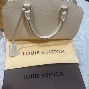 Louis Vuitton Cream Satchel Bag